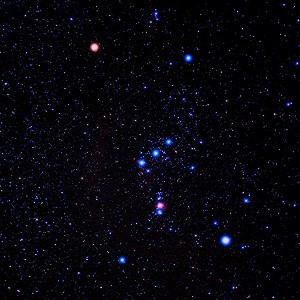 orion in the night sky