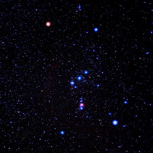 orion in the night sky
